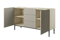 Bogart Komody*NICOLE KOMODA 150 2D3SZ - cashmere / czarny stelaż