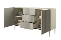 Bogart Komody*NICOLE KOMODA 150 2D3SZ - cashmere / czarny stelaż