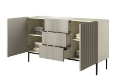 Bogart Komody*NICOLE KOMODA 150 2D3SZ - cashmere / czarny stelaż