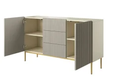 Bogart Komody*NICOLE KOMODA 150 2D3SZ - cashmere / złoty stelaż