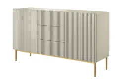 Bogart Komody*NICOLE KOMODA 150 2D3SZ - cashmere / złoty stelaż