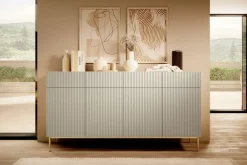 Bogart Komody*NICOLE KOMODA 200 4D4SZ - cashmere / złoty stelaż