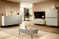 Bogart Komody*NICOLE KOMODA 200 4D4SZ - cashmere / czarny stelaż