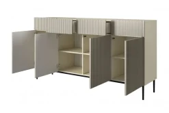 Bogart Komody*NICOLE KOMODA 200 4D4SZ - cashmere / czarny stelaż