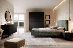 Bogart Komody*NICOLE KOMODA 150 2D3SZ - czarny mat / czarny stelaż