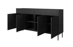 Bogart Komody*NICOLE KOMODA 200 4D4SZ - czarny mat / czarny stelaż