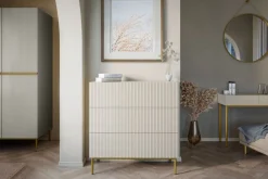 Bogart Komody*NICOLE KOMODA 100 3SZ - cashmere / złoty stelaż