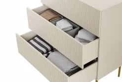 Bogart Komody*NICOLE KOMODA 100 3SZ - cashmere / złoty stelaż