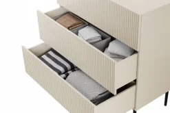 Bogart Komody*NICOLE KOMODA 100 3SZ - cashmere / czarny stelaż