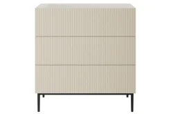 Bogart Komody*NICOLE KOMODA 100 3SZ - cashmere / czarny stelaż