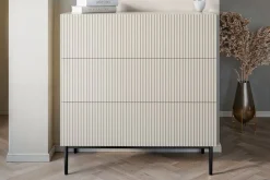 Bogart Komody*NICOLE KOMODA 100 3SZ - cashmere / czarny stelaż