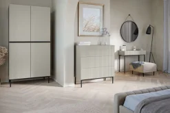 Bogart Komody*NICOLE KOMODA 100 3SZ - cashmere / czarny stelaż