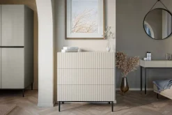 Bogart Komody*NICOLE KOMODA 100 3SZ - cashmere / czarny stelaż