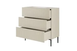 Bogart Komody*NICOLE KOMODA 100 3SZ - cashmere / czarny stelaż