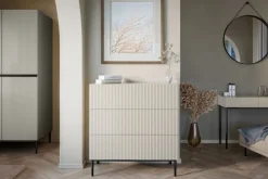 Bogart Komody*NICOLE KOMODA 100 3SZ - cashmere / czarny stelaż