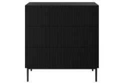 Bogart Komody*NICOLE KOMODA 100 3SZ - czarny mat / czarny stelaż