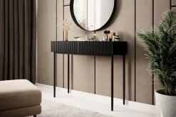 Bogart Stoliki Kawowe I Ławy*NICOLE KONSOLA/TOALETKA 100 2SZ - czarny mat / czarny stelaż