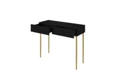 Bogart Stoliki Kawowe I Ławy*NICOLE KONSOLA/TOALETKA 100 2SZ - czarny mat / złoty stelaż