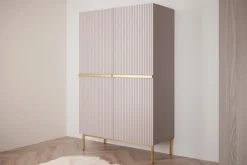 Bogart Komody*NICOLE KREDENS 100 2D2SZ - anticrosa / złoty stelaż