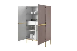 Bogart Komody*NICOLE KREDENS 100 2D2SZ - anticrosa / złoty stelaż