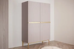 Bogart Komody*NICOLE KREDENS 100 2D2SZ - anticrosa / złoty stelaż