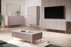 Bogart Komody*NICOLE KREDENS 100 2D2SZ - anticrosa / złoty stelaż