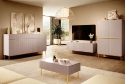 Bogart Komody*NICOLE KREDENS 100 2D2SZ - anticrosa / złoty stelaż