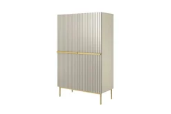 Bogart Komody*NICOLE KREDENS 100 2D2SZ - cashmere / złoty stelaż