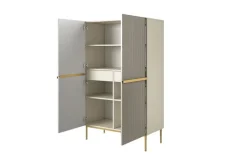 Bogart Komody*NICOLE KREDENS 100 2D2SZ - cashmere / złoty stelaż