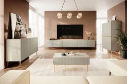 Bogart Komody*NICOLE KREDENS 100 2D2SZ - cashmere / złoty stelaż