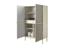 Bogart Komody*NICOLE KREDENS 100 2D2SZ - cashmere / złoty stelaż