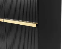 Bogart Komody*NICOLE KREDENS 100 2D2SZ - czarny mat / złoty stelaż
