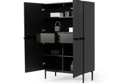 Bogart Komody*NICOLE KREDENS 100 2D2SZ - czarny mat / czarny stelaż