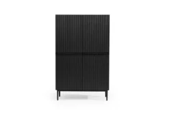 Bogart Komody*NICOLE KREDENS 100 2D2SZ - czarny mat / czarny stelaż