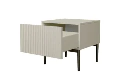 Bogart Szafki I Regały*NICOLE SZAFKA NOCNA 46 1SZ (2 szt.) - cashmere / czarny stelaż