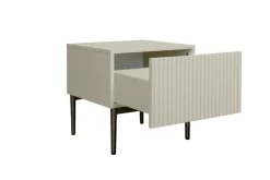 Bogart Szafki I Regały*NICOLE SZAFKA NOCNA 46 1SZ (2 szt.) - cashmere / czarny stelaż