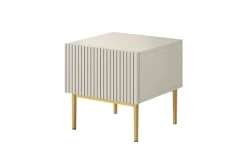 Bogart Szafki I Regały*NICOLE SZAFKA NOCNA 46 1SZ (2 szt.) - cashmere / złoty stelaż