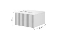 Bogart Szafki I Regały*NICOLE SZAFKA NOCNA 46 1SZ (2 szt.) - czarny mat / wisząca