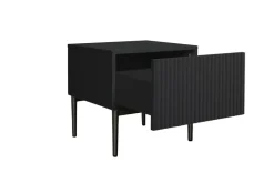Bogart Szafki I Regały*NICOLE SZAFKA NOCNA 46 1SZ (2 szt.) - czarny mat / czarny stelaż