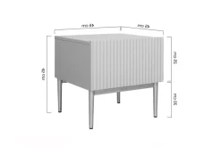 Bogart Szafki I Regały*NICOLE SZAFKA NOCNA 46 1SZ (2 szt.) - czarny mat / czarny stelaż
