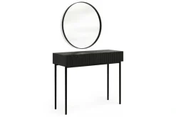 Bogart Toaletki I Konsole*NICOLE TOALETKA 100 2SZ - czarny mat / czarny stelaż + NICOLE LUSTRO 80 - czarny