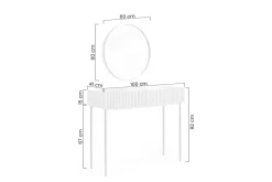 Bogart Toaletki Do Sypialni|Toaletki I Konsole*NICOLE TOALETKA 100 2SZ - czarny mat / złoty stelaż + NICOLE LUSTRO 60 - złoty
