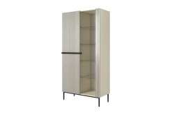 Bogart Witryny*NICOLE WITRYNA 100 2D - cashmere / czarny stelaż