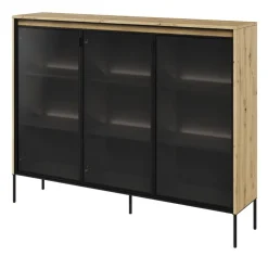 Lenart Szafki I Regały Do Biura|Witryny Do Jadalni*Niska szklana witryna Trend TR-08 dąb artisan