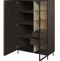 Lenart Szafki I Regały Do Salonu|Witryny Do Salonu*Niska witryna z lamelami Piemonte PE-06