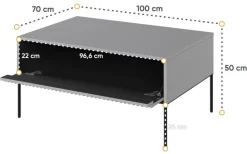 Lenart Ławy I Stoliki Do Salonu|Stoliki Kawowe I Ławy*Niski stolik loftowy Trend TR-09 szary