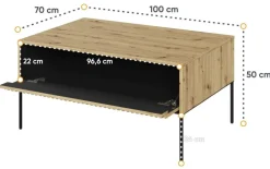 Lenart Ławy I Stoliki Do Salonu|Stoliki Kawowe I Ławy*Niski stolik loftowy Trend TR-09 dąb artisan