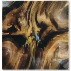 ArteHome Obrazy*Obraz abstrakcyjny 50/50cm Złota kropla 2 ręcznie malowany na płótnie z wykorzystaniem żywicy epoksydowej