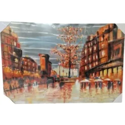 ArteHome Obrazy*Obraz 120/80cm Stare miasto ręcznie malowany na płótnie