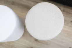 Dzieci Hauss Pufy Do Przedpokoju|Pufy Do Pokoju Młodzieżowego*Okragła pufa baranek boucle biała Roller Baloo 2073